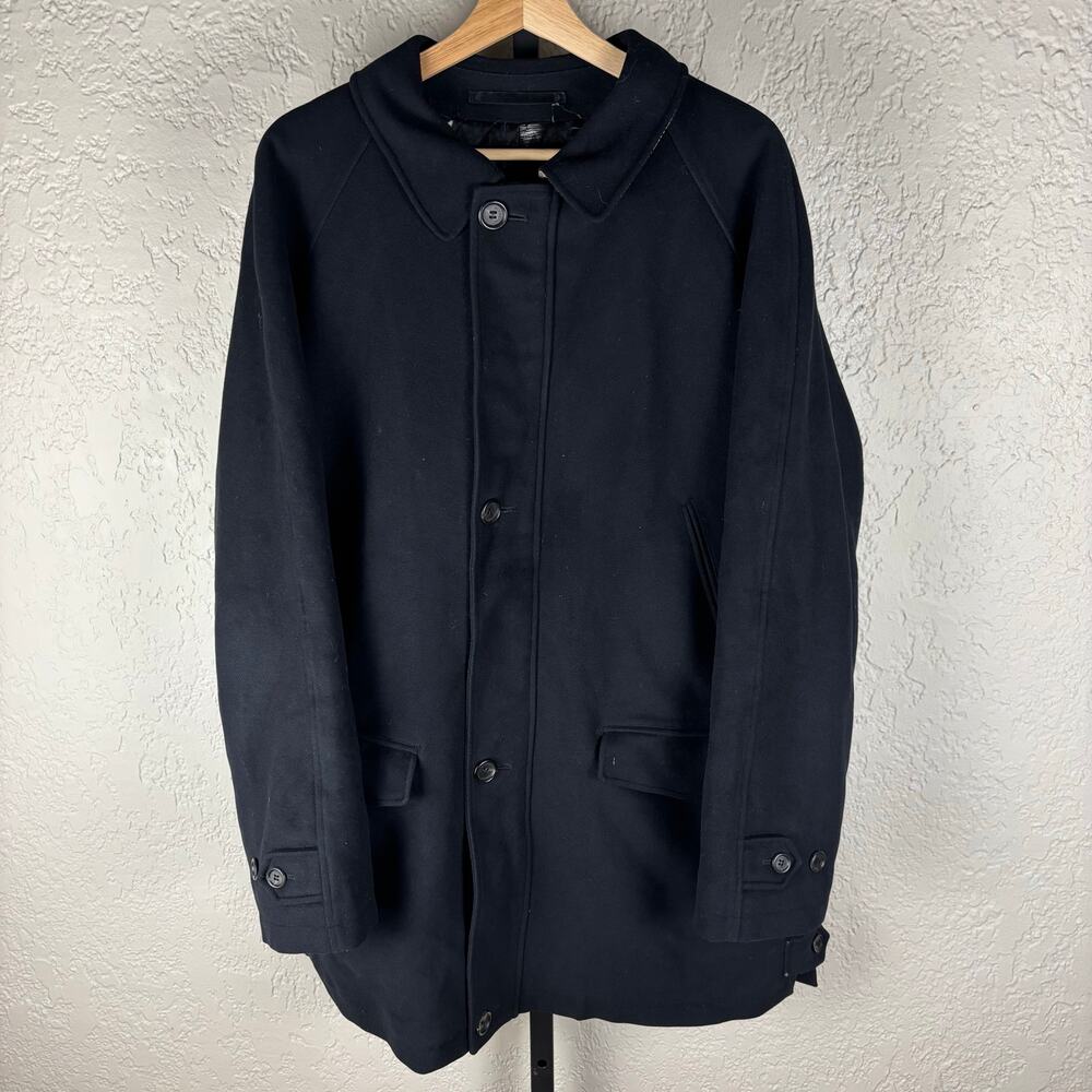 Burberry London Black Cashmere Nova Check Wool Quilted Coat XL